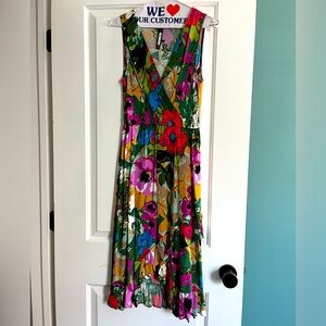 Plenty by Tracy Reese floral v-neck dress, xs